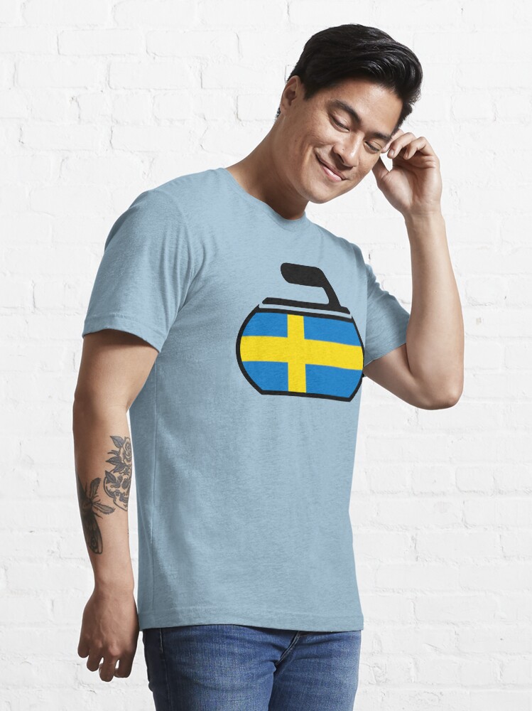 Thumbnail 3 of 7, Essential T-Shirt, Sweden Curling designed and sold by the-splinters.