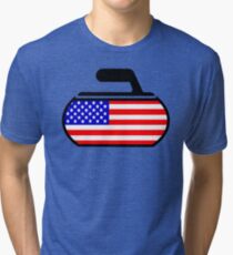 USA Curling Tri-blend T-Shirt