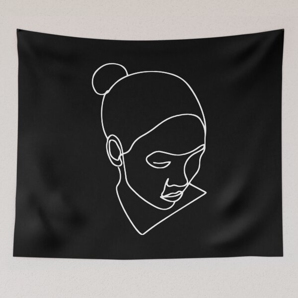 Item preview, Abstract Feminine Art Line Drawing - Portrait Graphic Black designed and sold by RLYGR8.