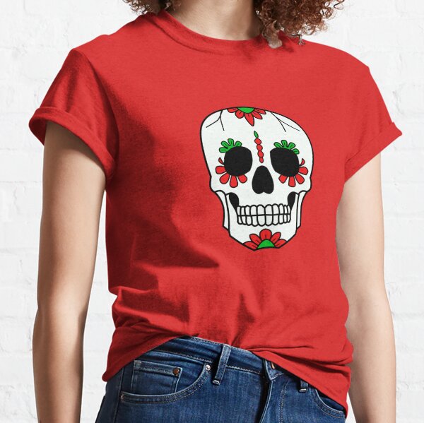 playera de calavera para mujer