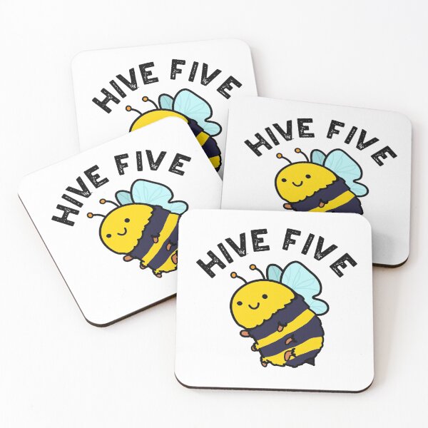 Item preview, Hive Five Funny High Five Bee Puns  designed and sold by punnybone.