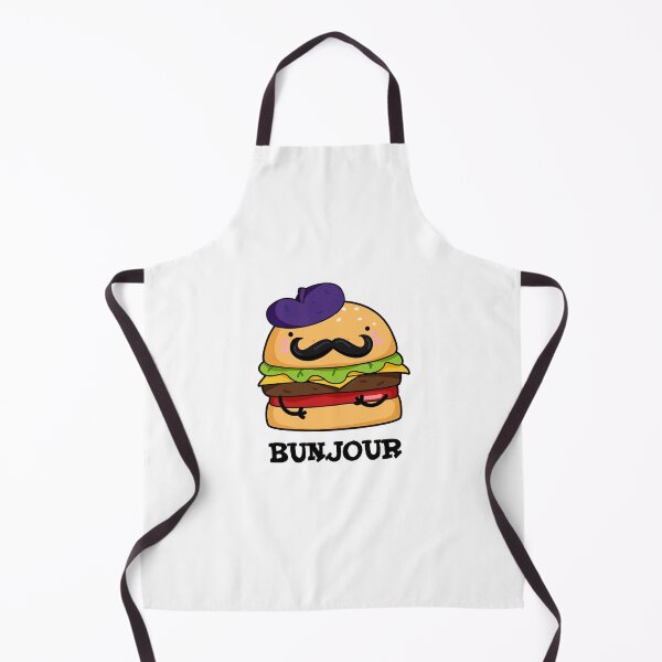 Item preview, Bunjour French Burger Funny Bun Puns  designed and sold by punnybone.