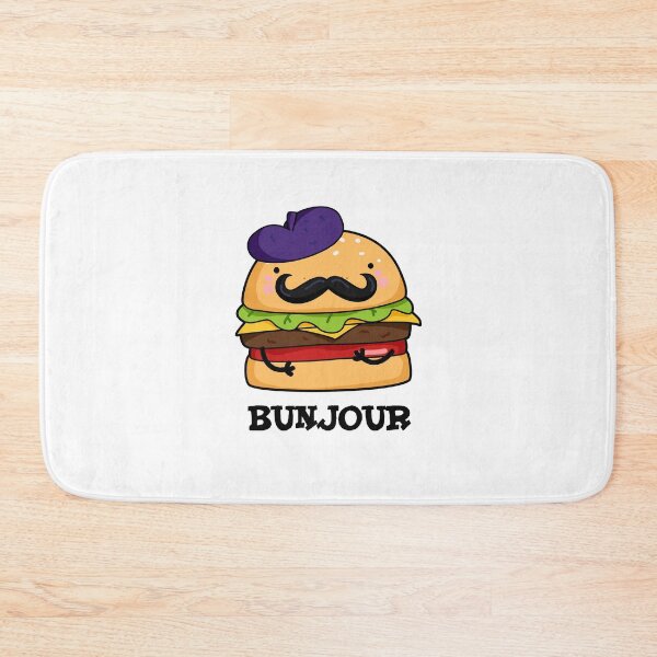 Item preview, Bunjour French Burger Funny Bun Puns  designed and sold by punnybone.