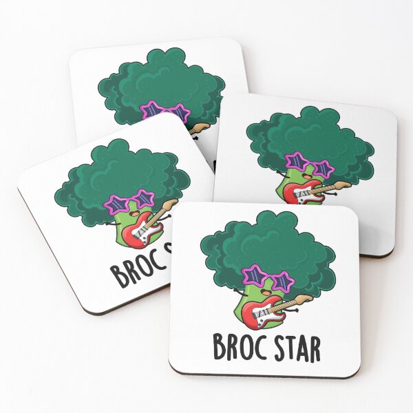 Item preview, Broc Star Rock Star Funny Broccoli Puns designed and sold by punnybone.