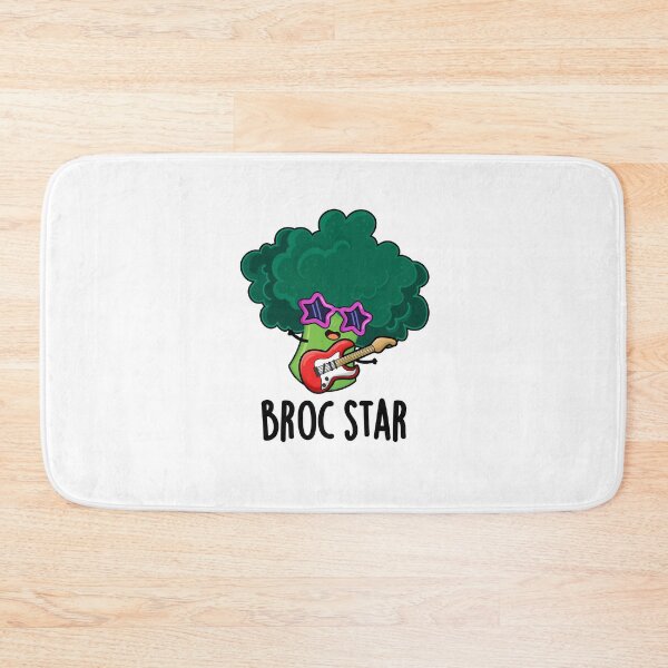 Item preview, Broc Star Rock Star Funny Broccoli Puns designed and sold by punnybone.