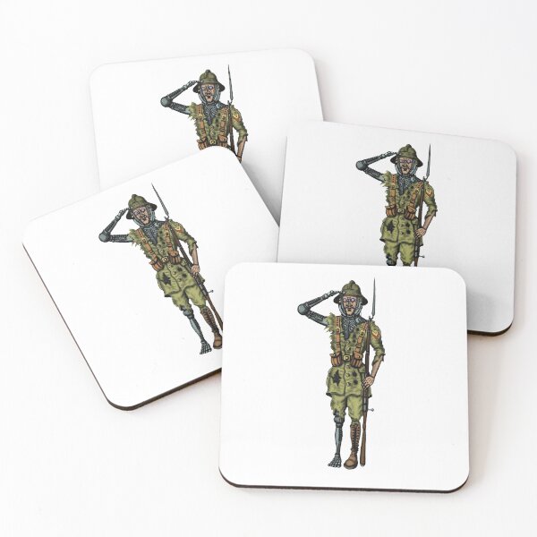 Item preview, Vintage Cyborg Soldier cartoon drawing designed and sold by Vitaliy Gonikman.