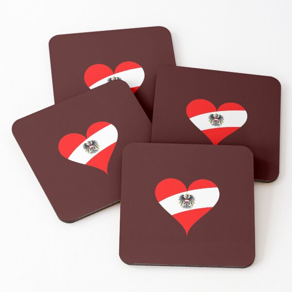 Item preview, Austrian heart flag-coat of arms designed and sold by P-I-R.