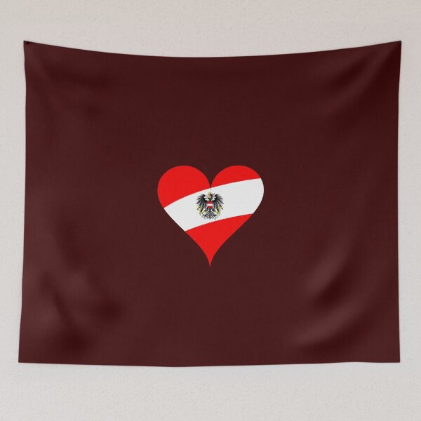 Item preview, Austrian heart flag-coat of arms designed and sold by P-I-R.