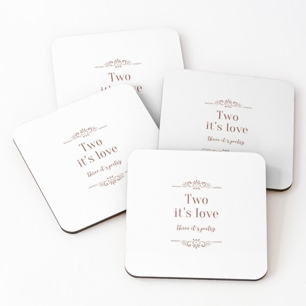 Item preview, two it's love, three it's poetry designed and sold by FedoraDesign.