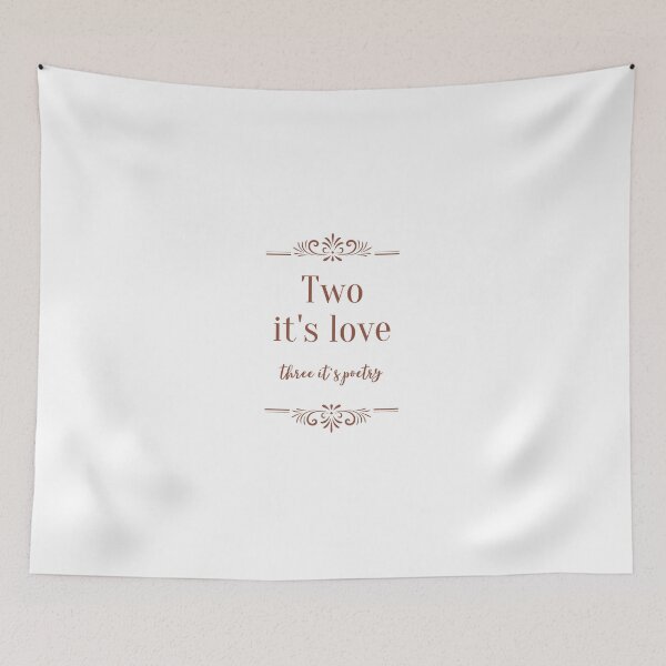 Item preview, two it's love, three it's poetry designed and sold by FedoraDesign.