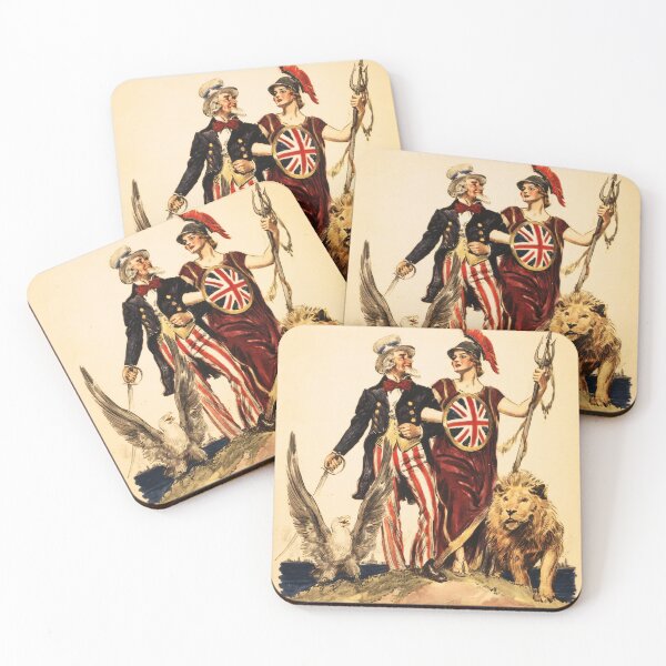 Item preview, Side by Side BRITANNIA! 1918 American Britain World War Propaganda designed and sold by retroposters.
