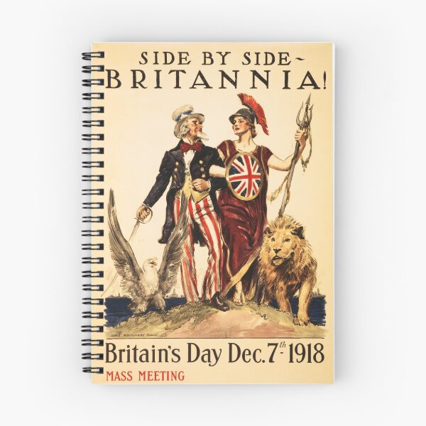 Item preview, Side by Side BRITANNIA! 1918 American Britain World War Propaganda designed and sold by retroposters.