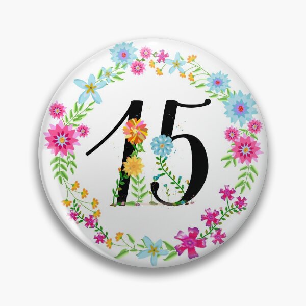 Item preview, Floral Number 15 Fifteen designed and sold by BleuSky.