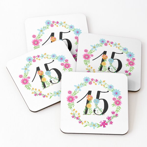 Item preview, Floral Number 15 Fifteen designed and sold by BleuSky.