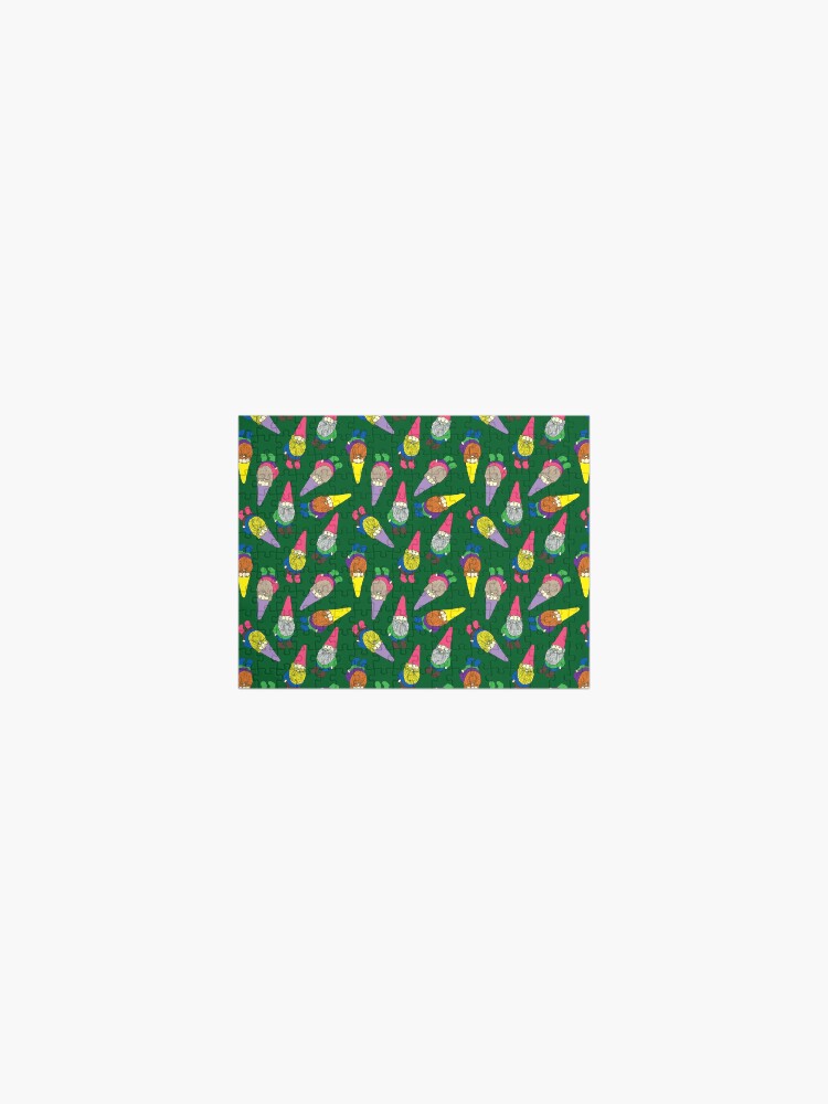 Thumbnail 1 of 3, Jigsaw Puzzle, Gnomes (green) designed and sold by Lydia Meiying.