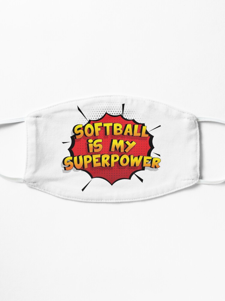 Alternative Ansicht von Softball ist mein Superpower Lustiges Softball Designgeschenk Maske
