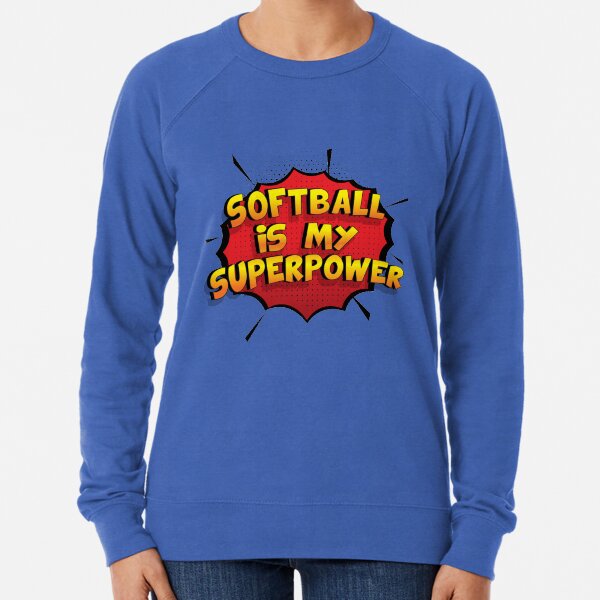 Softball ist mein Superpower Lustiges Softball Designgeschenk Leichter Pullover
