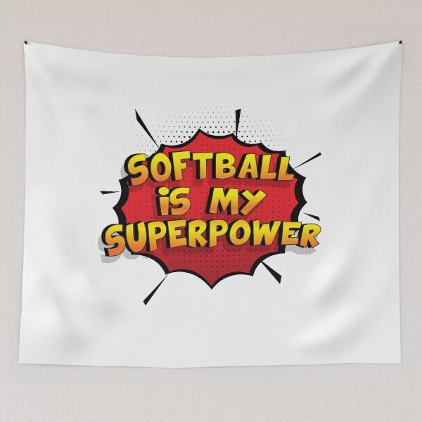Item preview, Softball is my Superpower Funny Design Softball Gift designed and sold by Custom365.