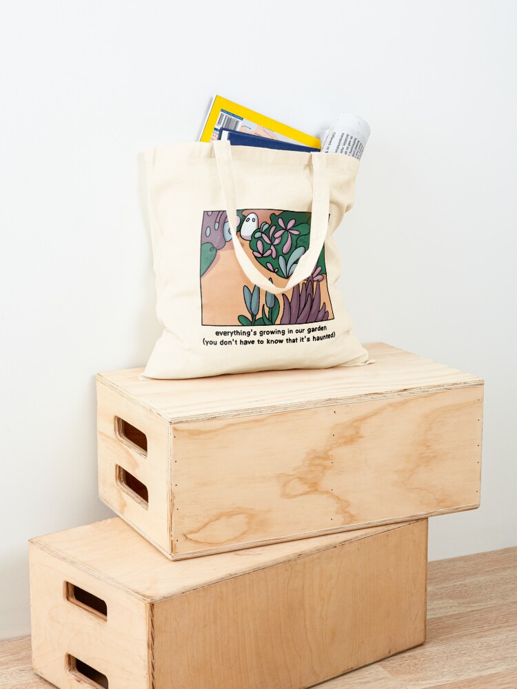 Alternate view of Everything’s growing in our garden Tote Bag