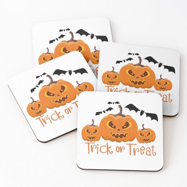 Item preview, Pumpkin face trick or treat with bats halloween night designed and sold by taby2you.