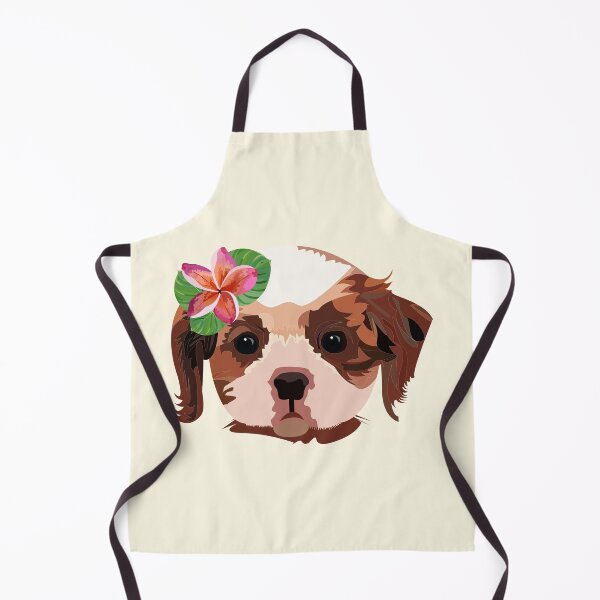 Item preview, Baby beagle dog with cute real pink flower designed and sold by SGS-.