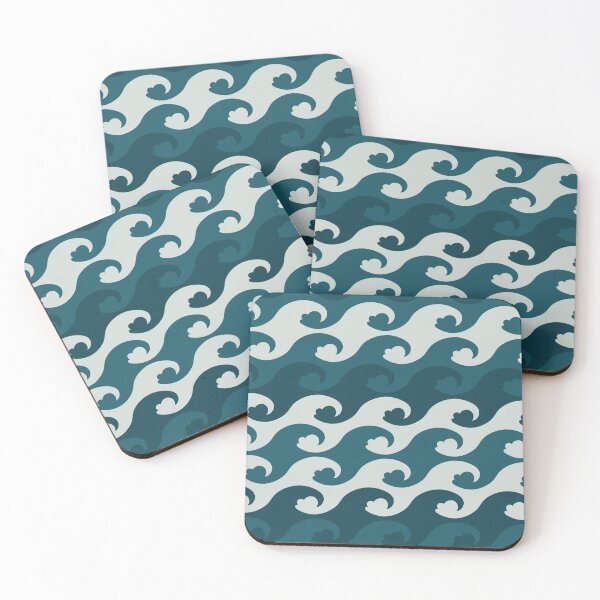Item preview, stripes of ocean waves pattern designed and sold by rysunki-malunki.