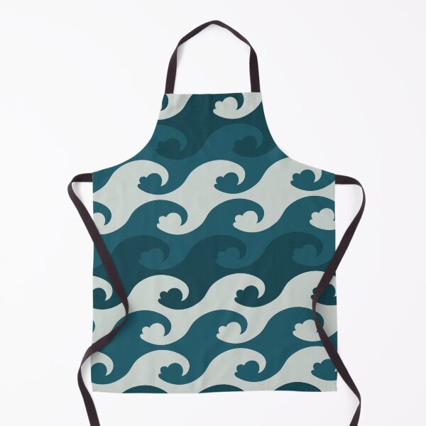 Item preview, stripes of ocean waves pattern designed and sold by rysunki-malunki.