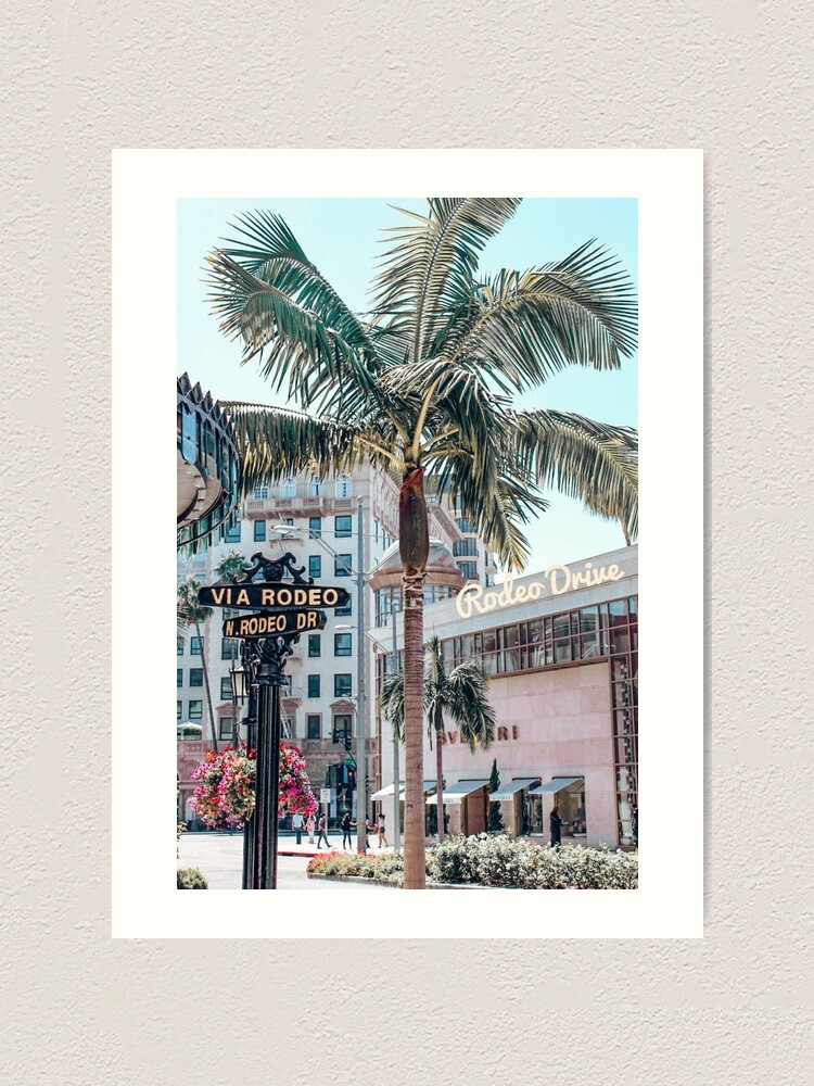 Rodeo Drive Sign Print Palm Tree Print Fashion Wall Art 