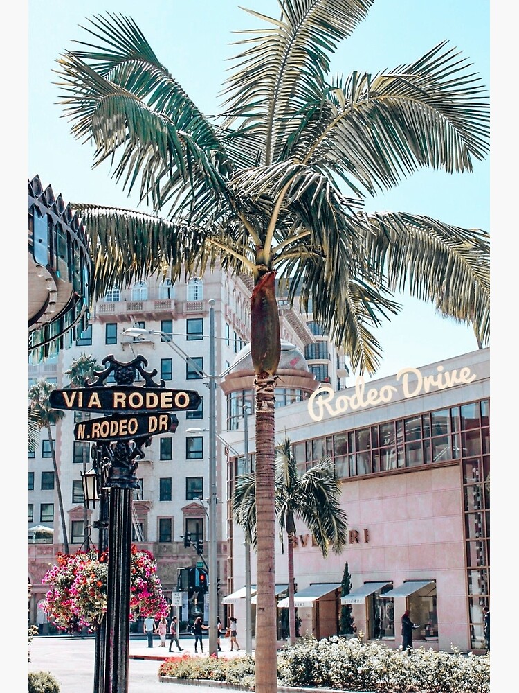 Rodeo Drive Via Rodeo Beverly Hills California Street Sign Photo Black Wood Framed Art Poster 20x14 Latitude Run