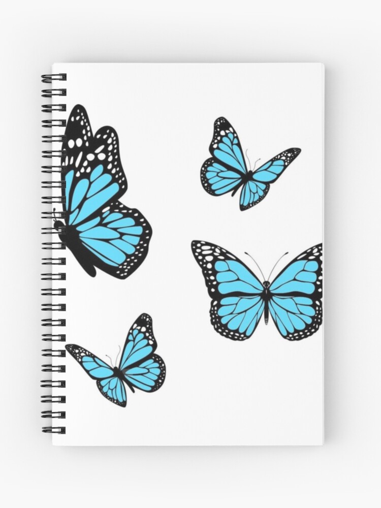 Butterfly Stickers Notebook, Stickers Blue Butterflies