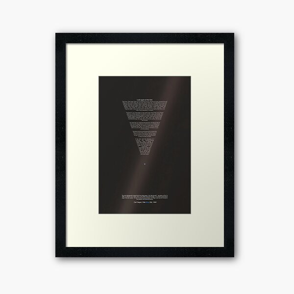 The Pale Blue Dot - Carl Sagan Framed Art Print
