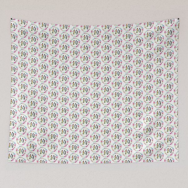 Item preview, Floral Number 14 Fourteen designed and sold by BleuSky.