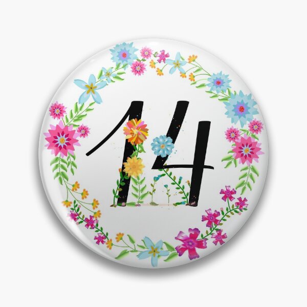 Item preview, Floral Number 14 Fourteen designed and sold by BleuSky.