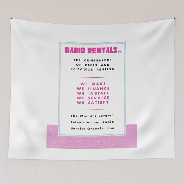 Item preview, RADIO RENTALS ADVERT designed and sold by ThrowbackAds.