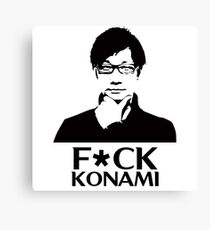 Hideo Kojima F*CK KONAMI Canvas Print