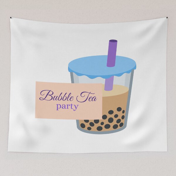 Item preview, bubble tea party designed and sold by FedoraDesign.