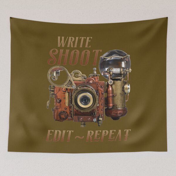 Item preview, Write Shoot Edit ~ Repeat, Creators Motto Design designed and sold by PetersonGallery.