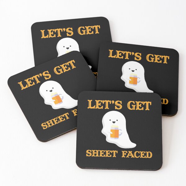 Item preview, Let's Get Sheet Faced funny halloween costume  designed and sold by w1ckerman.