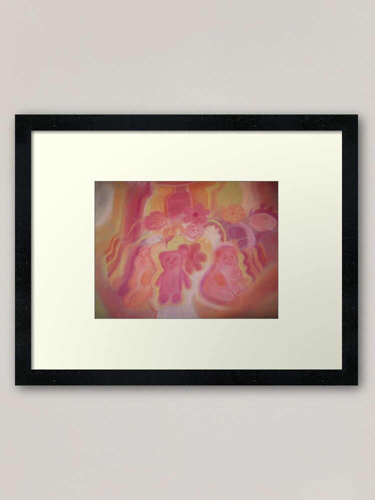 Thumbnail 1 of 7, Framed Art Print, Warm Animals And Flowers designed and sold by TrickyBeamy28.