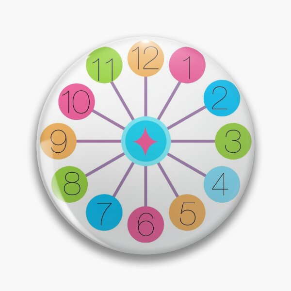 Item preview, Mid Century Modern Colorful Ball Clock Face Retro Vintage designed and sold by funnytshirtemp.