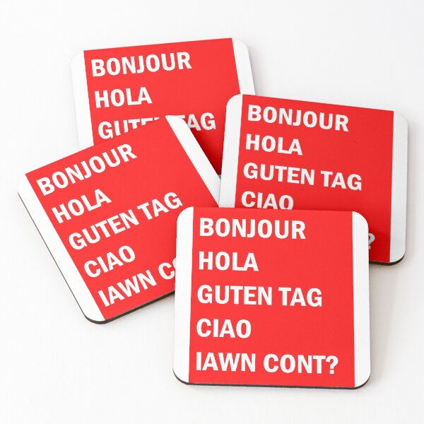 Item preview, BONJOUR HOLA GUTEN TAG CIAO IAWN CONT? designed and sold by Dy Fam Designs - Dyluniadau Dy Fam.
