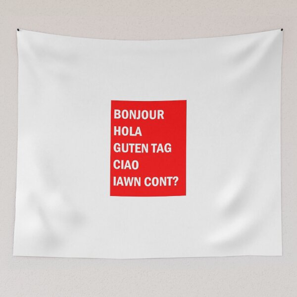 Item preview, BONJOUR HOLA GUTEN TAG CIAO IAWN CONT? designed and sold by Dy Fam Designs - Dyluniadau Dy Fam.