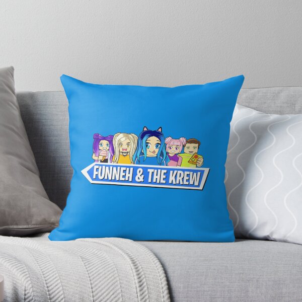 Itsfunneh Pillows Cushions Redbubble - its funneh roblox royal high dorms