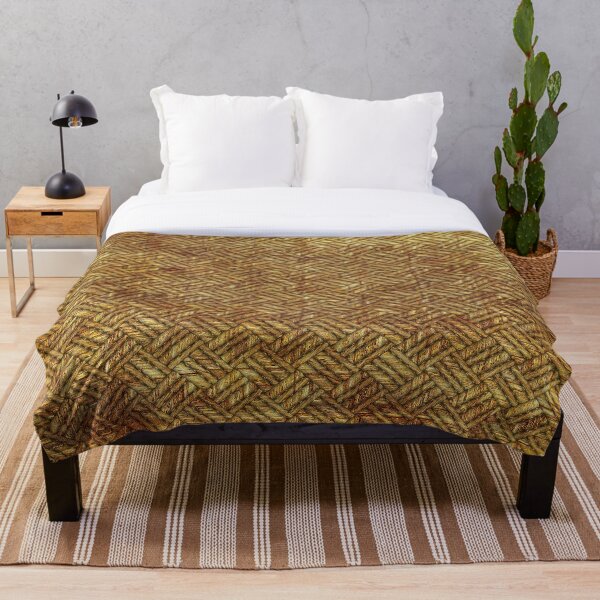 mesh, rope, abstract texture in 3d design Throw Blanket