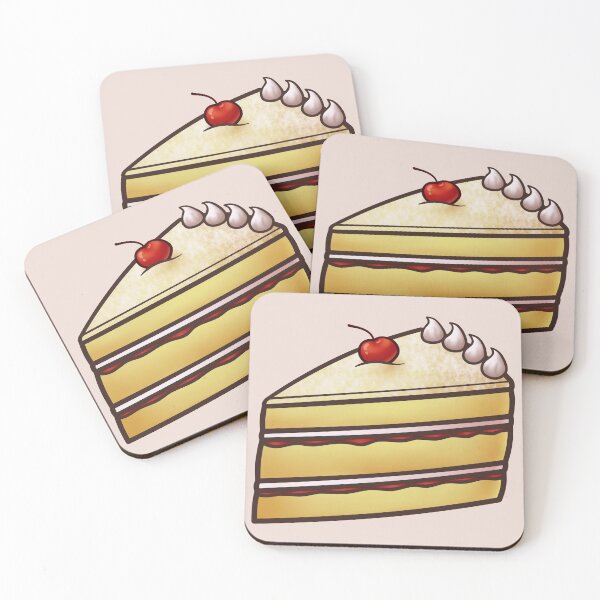 Item preview, A slice of victoria sponge cake designed and sold by Katuend.