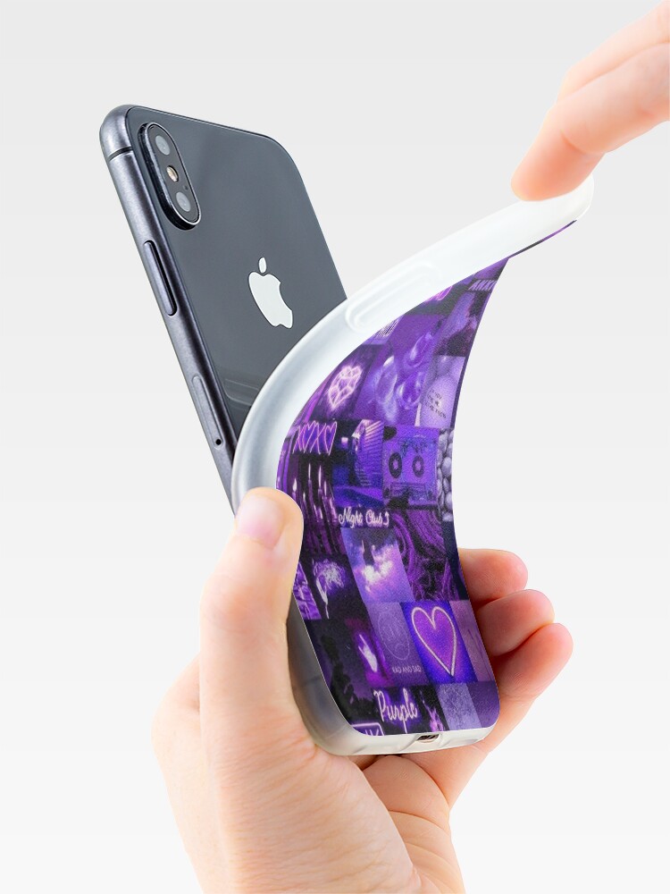 Alternate view of dark purple collage iPhone Case & Cover