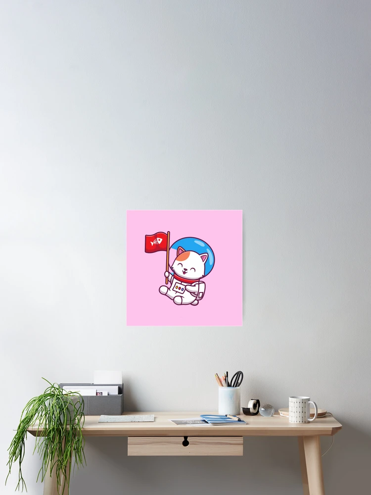 Thumbnail 2 of 3, Poster, Catstronaut designed and sold by Rakos-Merch.