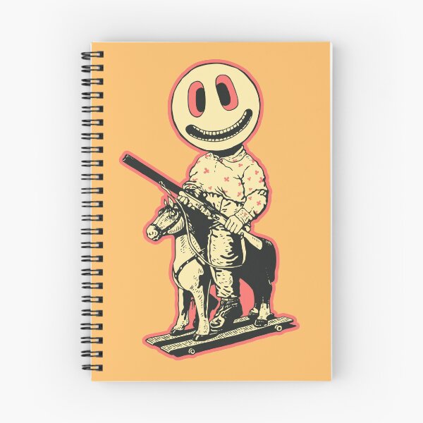 Item preview, Retro boy on a toy wooden horse with emoticon instead of face designed and sold by JackJumpingsack.