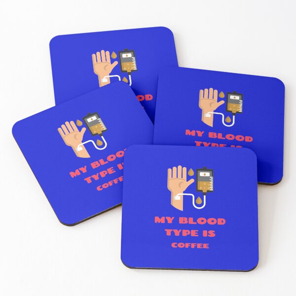 Item preview, My Blood Type Is Coffee designed and sold by BlueCloverTrend.