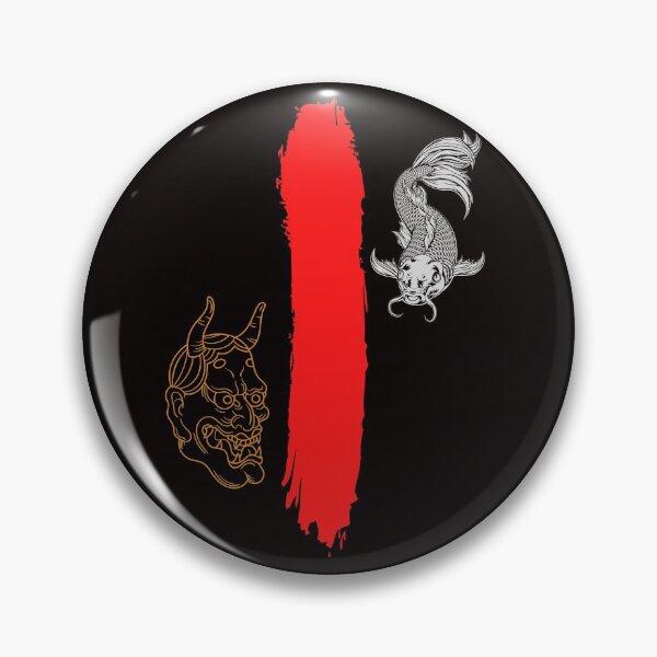 Item preview, japanese hannya mask and carp designed and sold by SpicyCherrys.